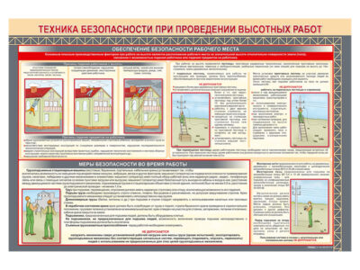 Стенд "Техника безопасности при проведении высотных работ"