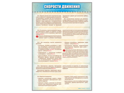 Стенд "Скорость движения"