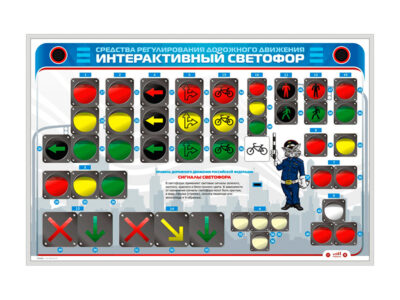 Электрифицированный светодинамический стенд "Интерактивный светофор"