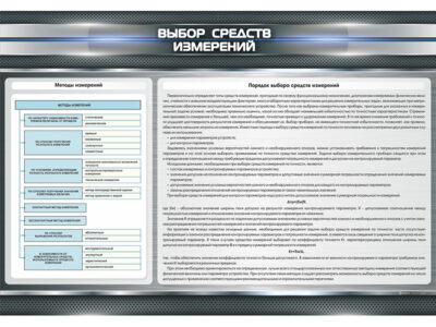 Стенд "Выбор средств измерений"