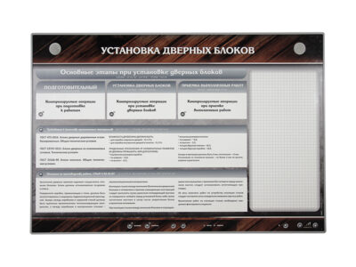 Стенд электрифицированный «Установка дверных блоков» (адаптированный для людей с ограниченными возможностями)