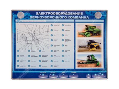 Электрифицированный светодинамический стенд "Электрооборудование комбайна Дон Acros"