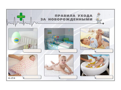 Стенд электрофицированный "Правила ухода за новорожденными"