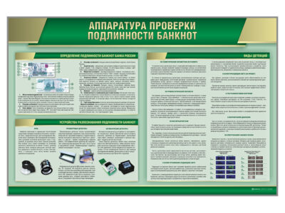Стенд "Аппаратура проверки подлинности банкнот"