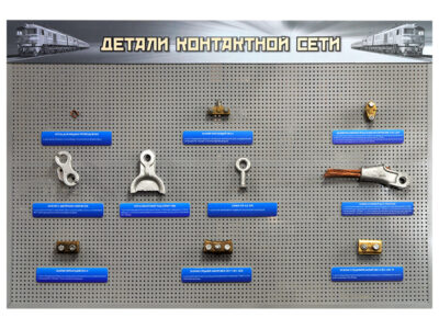Стенд с образцами "Детали контактной сети"