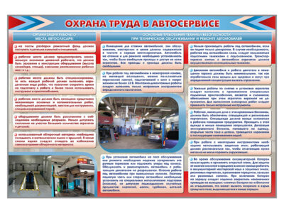 Стенд "Охрана труда в автосервисе"