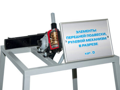 Элементы передней подвески, рулевой механизм в разрезе (категория "D")