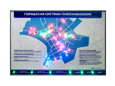 Интерактивный электрифицированный стенд "Городская система газоснабжения"