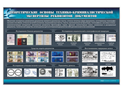 Стенд "Теоретические основы технико-криминалистической экспертизы реквизитов документов"