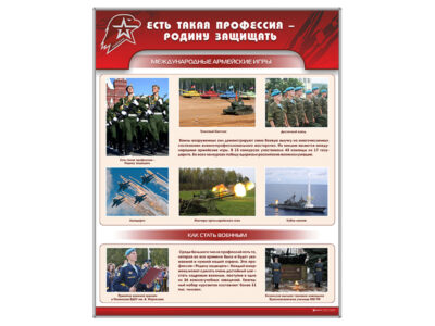 Стенд "Есть такая профессия - Родину защищать "