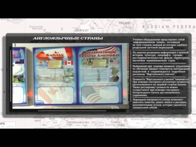 Интерактивный электрифицированный трехсекционный комплект "Англоязычные страны" (многоязычный)